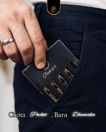 Pocket-sized 5 in 1 perfume pack